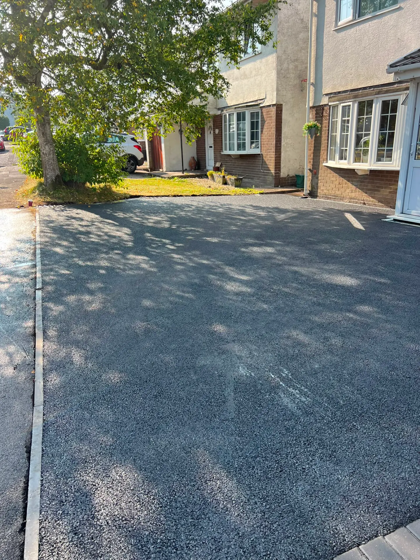 Finished block paved driveway in South Wales